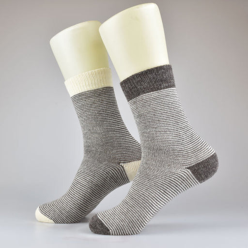 Alpaka Wollsocken mit Streifen | 2 Paar | Art. 13397