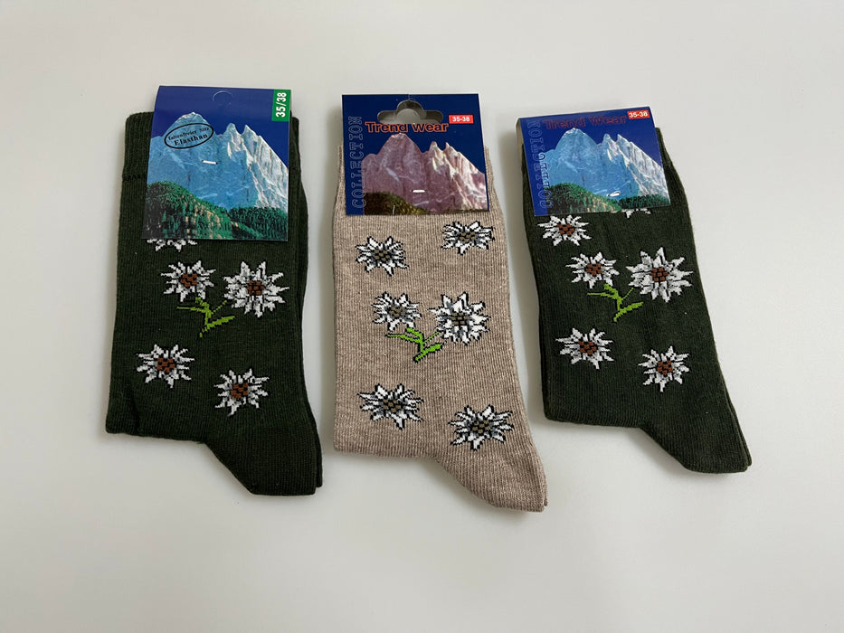 Edelweiss Motivsocken | AKTION | 3 Paar | Art. 2183