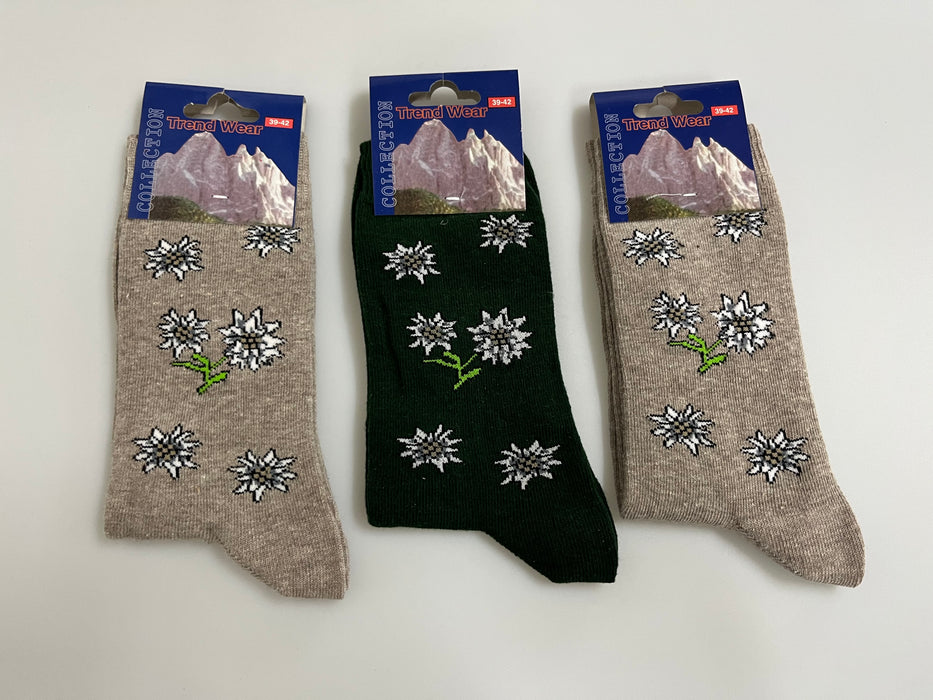 Edelweiss Motivsocken | AKTION | 3 Paar | Art. 2183