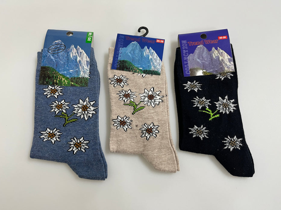 Edelweiss Motivsocken | AKTION | 3 Paar | Art. 2183