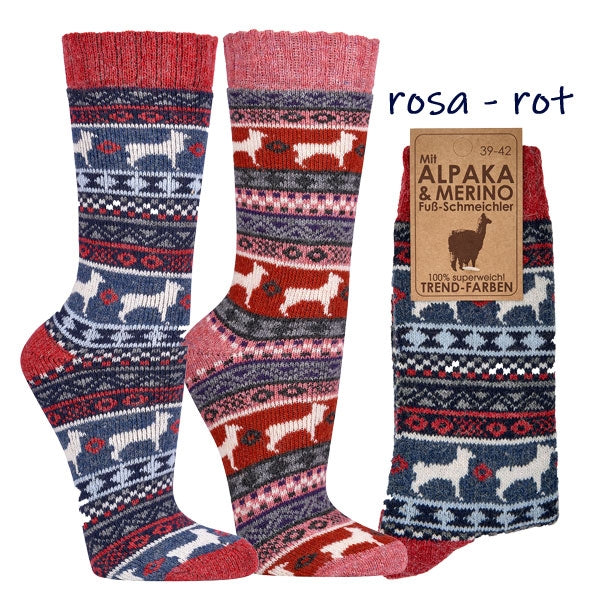 Chaussettes hygge "Pérou" avec mérinos et alpaga | 2 paires | 2287.