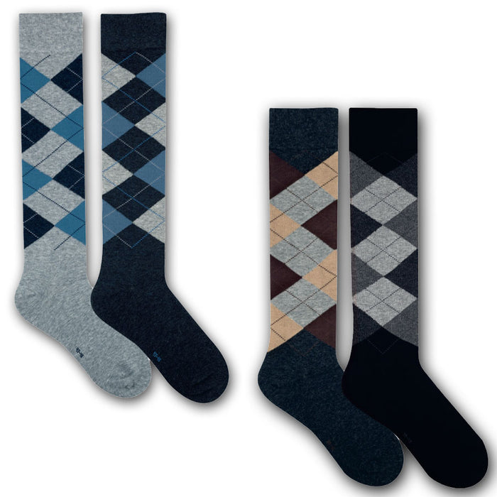 Karo Kniesocken  | 2 Paar | Art. 33020