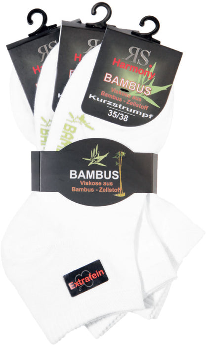 Bambus-Kurzsocken weiss | 3 Paar | Art. 43016