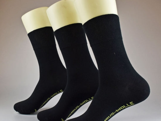 Chaussettes en bambou et laine noir | 3 paires | Art.43360