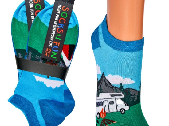 Chaussettes de baskets de camping | 2 paires | Article 6208-1