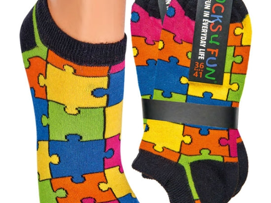 Puzzle sneaker socks | 2 pairs | Art. 6208-7