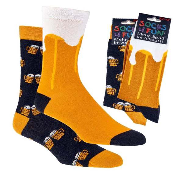 Geschenkset 2 Paar Motivsocken mit Salz