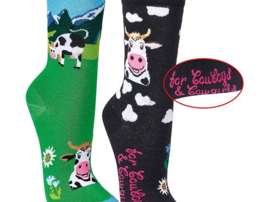 Vaches - chaussettes à motifs | 2 paires | 6209.99