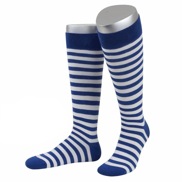 Fasching Kniesocken blau Ringel | 1 Paar | Art. CL12B