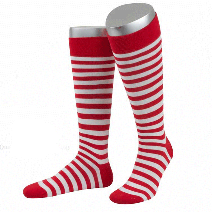 Fasnachts Kniesocken rot Ringel | 1 Paar | Art. CL12R