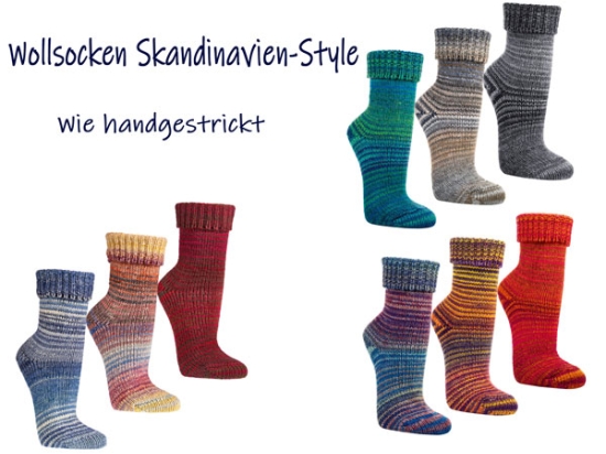 Wollsocken Skandinavien-Style | 2 Paar | Art. 2198