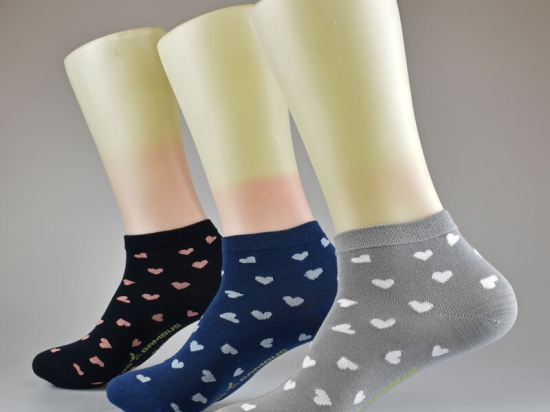 Bambus Kurzsocken Herzchen | 3 Paar | Art. 15211