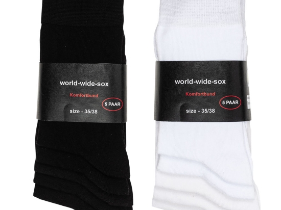 World-Wide-Sox | weiss |  5 Paar | Art. 41021