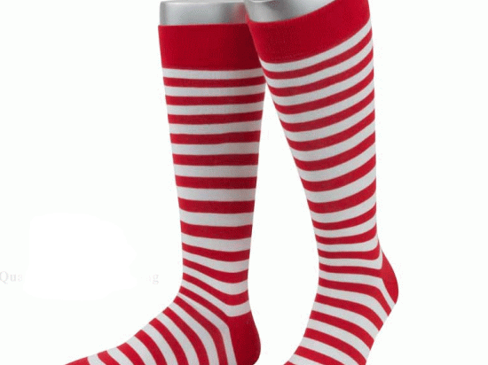 Fasnachts Kniesocken rot Ringel | 1 Paar | Art. CL12R