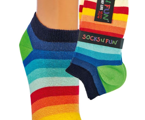 Streifen Sneakersocken | 2 Paar | Art. 6208-3