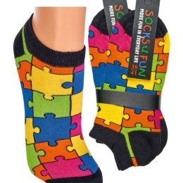 Puzzle-Sneakersocken | 2 Paar | Art. 6208-7